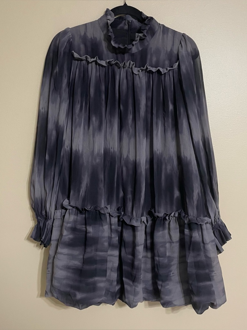 Toccin X‎ RTR Black Babydoll Tie Dye Mini Dress size 4